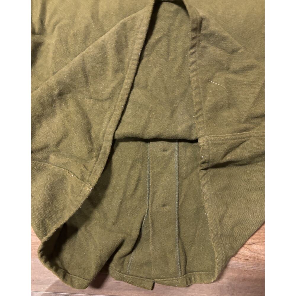 Vintage US Army Shirt Mens Medium Cold Weather Field Wool Olive Green 70s - Picture 11 of 12